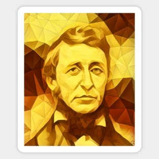 Henry David Thoreau Golden Portrait | Henry David Thoreau Artwork 11 Magnet